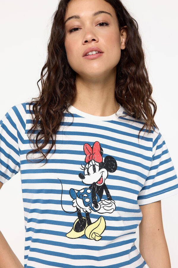 Fifty Outlet T-shirt riscas Minnie Mouse Azul