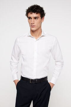 Fifty Outlet Camisa Microestructura Vestir Blanco