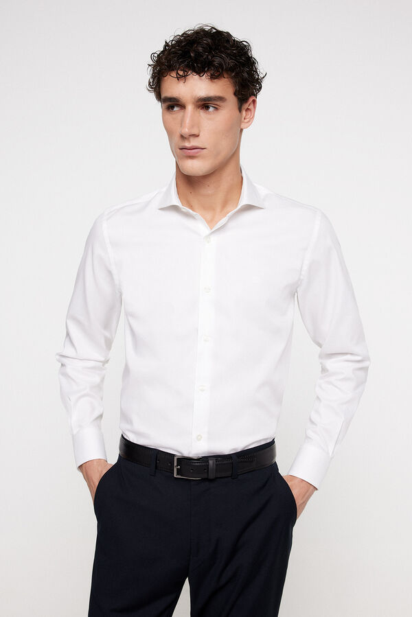 Fifty Outlet Camisa microestrutura Branco
