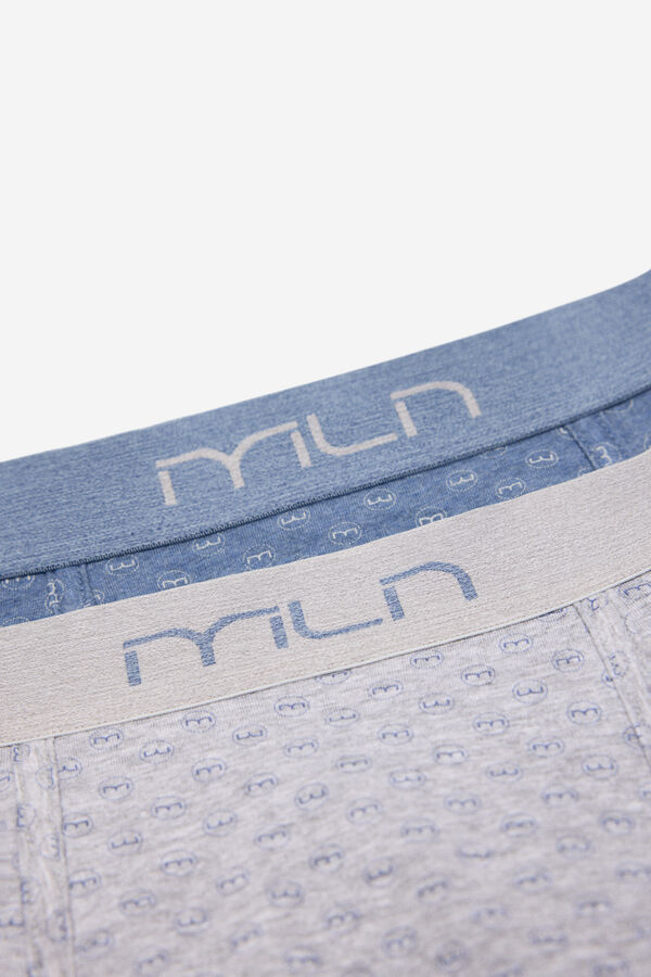 Fifty Outlet Pack boxers logo milano Gris