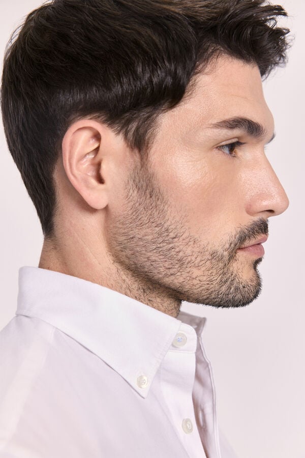 Pedro del Hierro Camisa sarja relaxed fit Branco