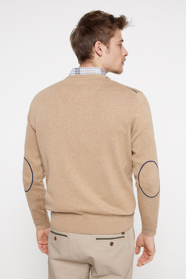 Fifty Outlet Jersey Patch Cuello Caja Beige