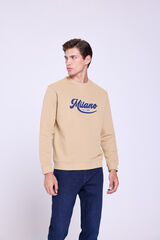 Milano Sudadera Logo Beige/Camel