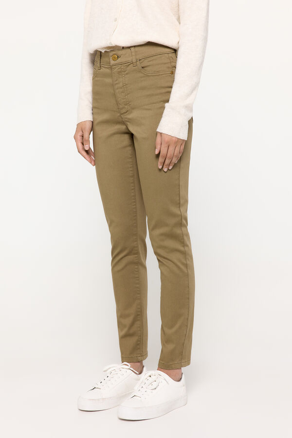 Milano Pantal&oacute;n Ajustado Marr&oacute;n Oscuro