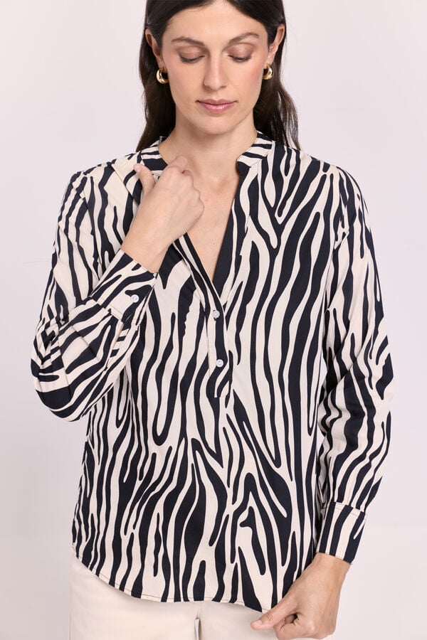 Milano Blusa estampada Bege