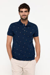 Fifty Outlet Polo Estampado All Over Navy