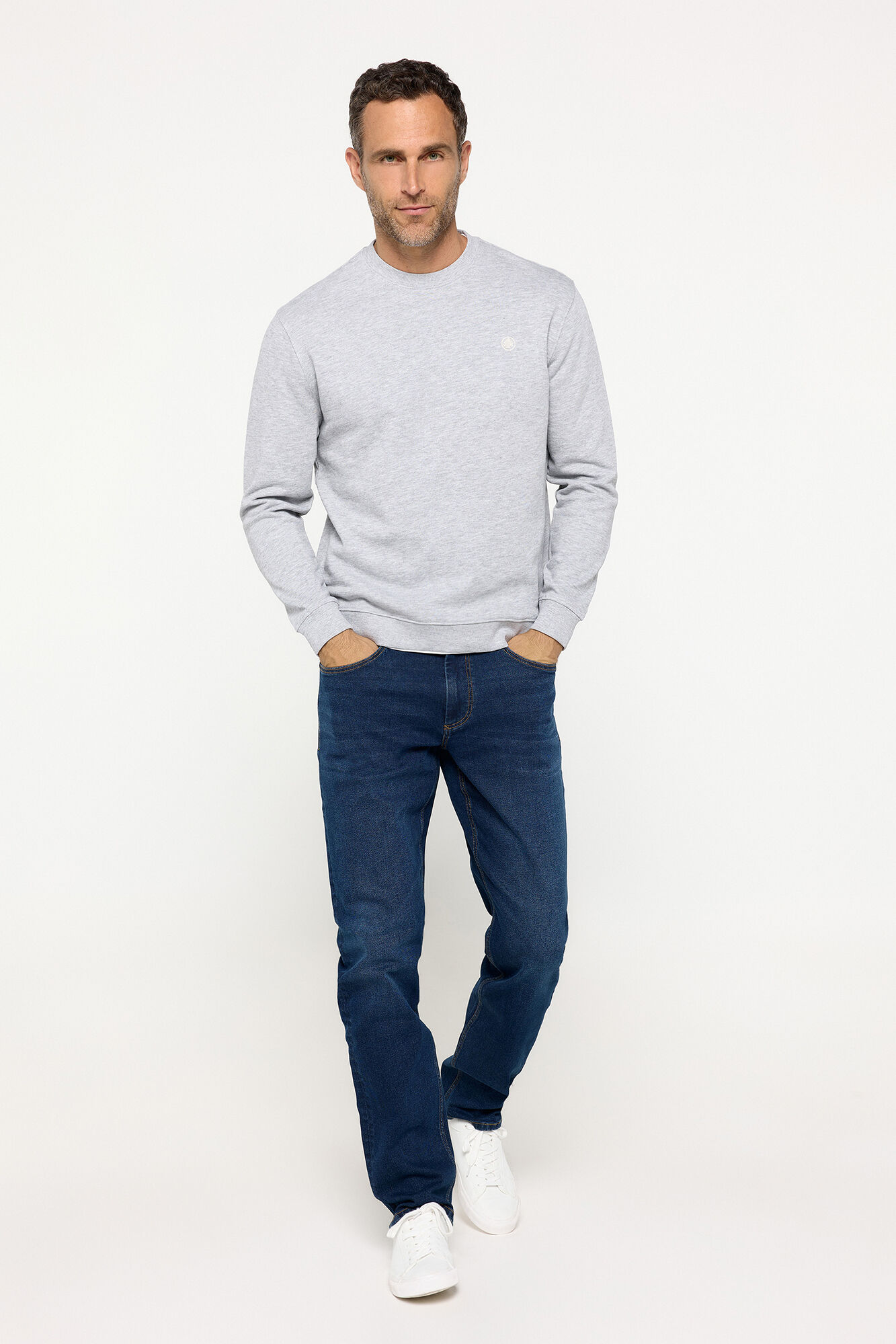 Springfield Sweatshirt com gola caixa bordada