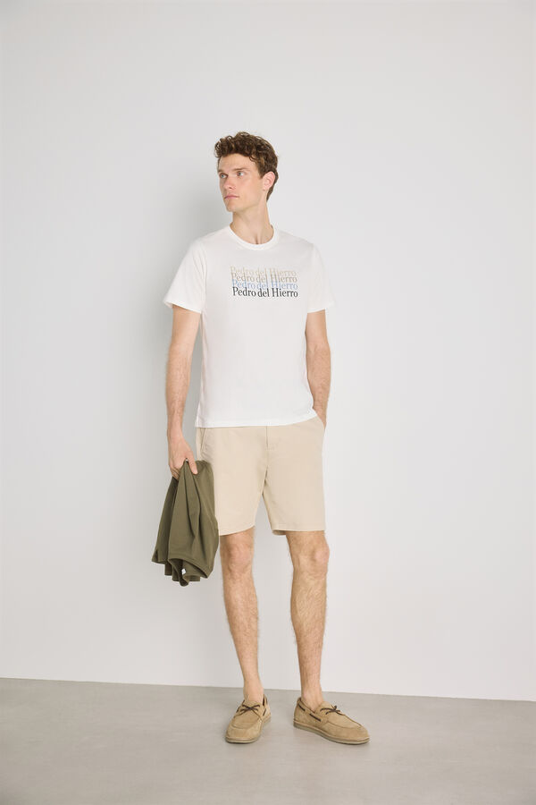 Pedro del Hierro T-shirt de manga curta estampada Branco