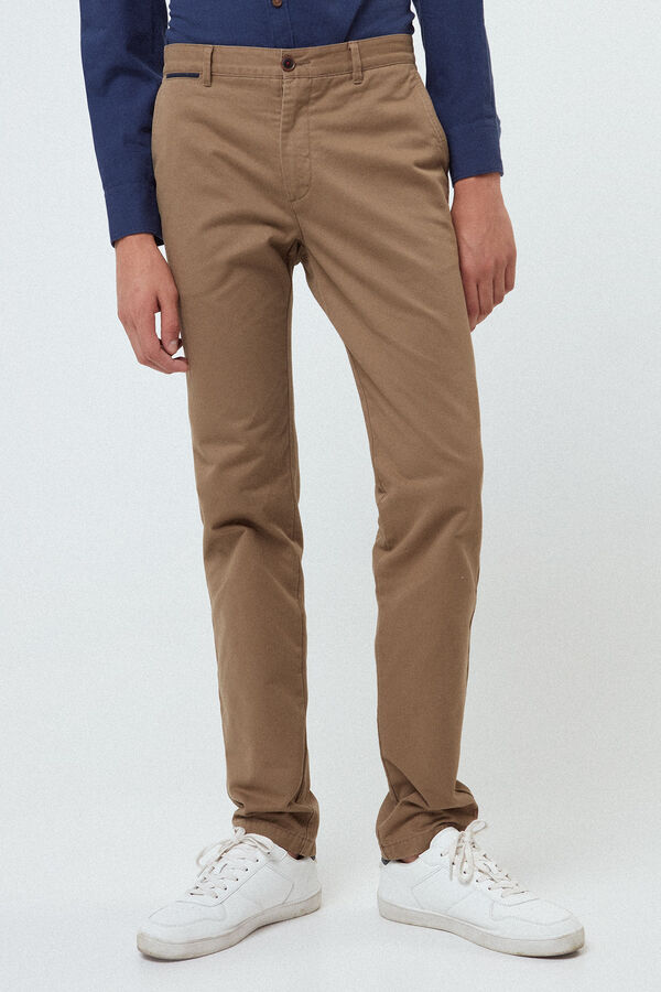 Fifty Outlet Pantalón Chino Confort Beige