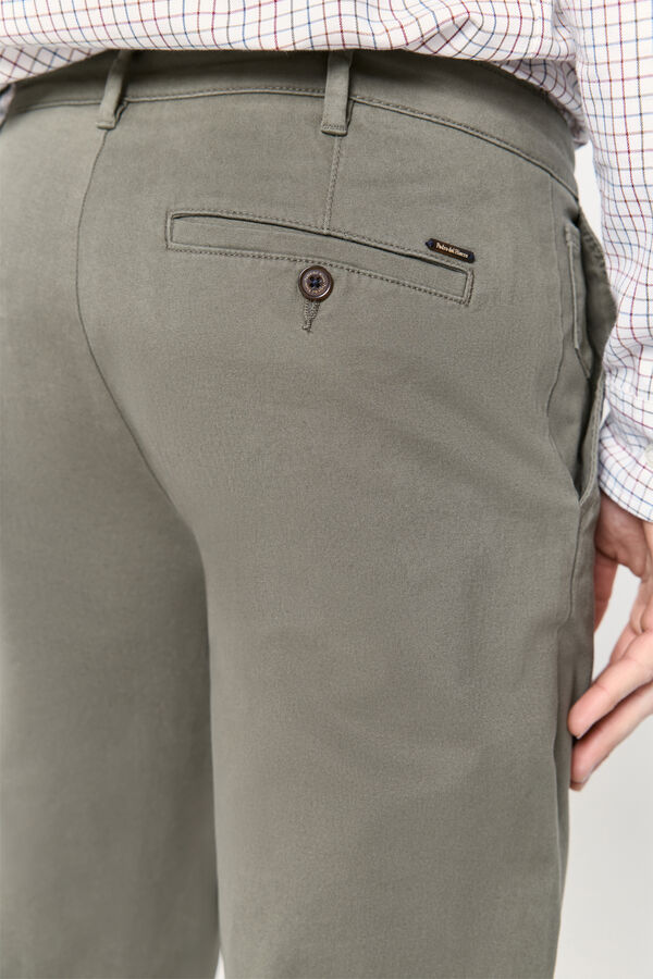 Pedro del Hierro Calças chino stafford Cáqui escuro