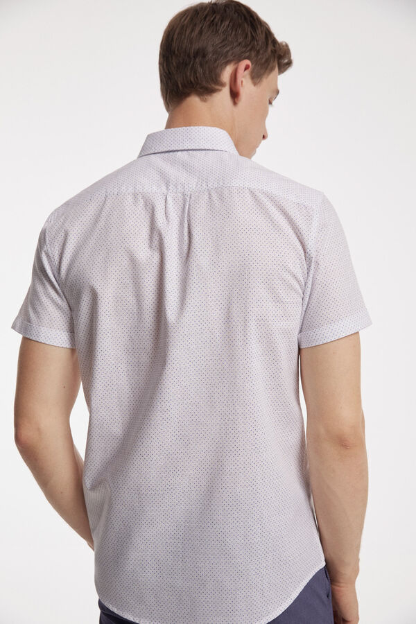 Fifty Outlet Camisa lino print Blanco