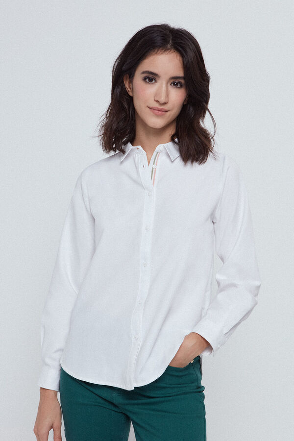 Fifty Outlet Camisa Oxford Branco