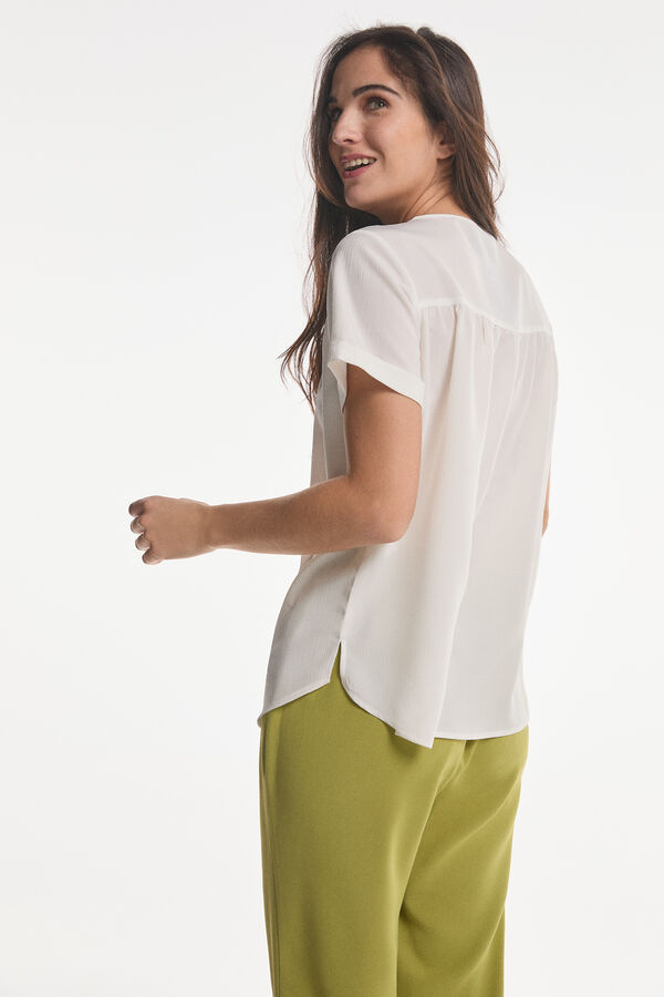 Fifty Outlet Blusa fluida Blanco