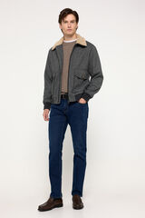 Milano Chaqueta Aviador Borrego Gris