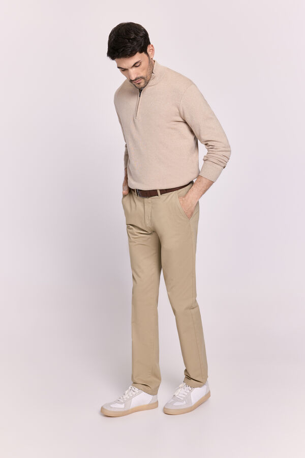 Milano Pantalón chino regular fit Beige