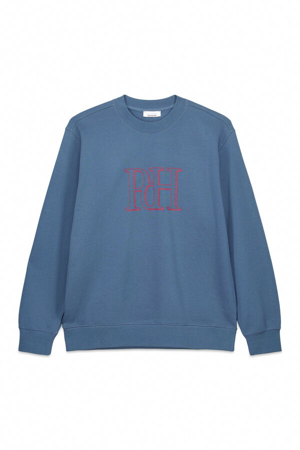 Pedro del Hierro Sudadera logo PdH regular fit Azul Oscuro