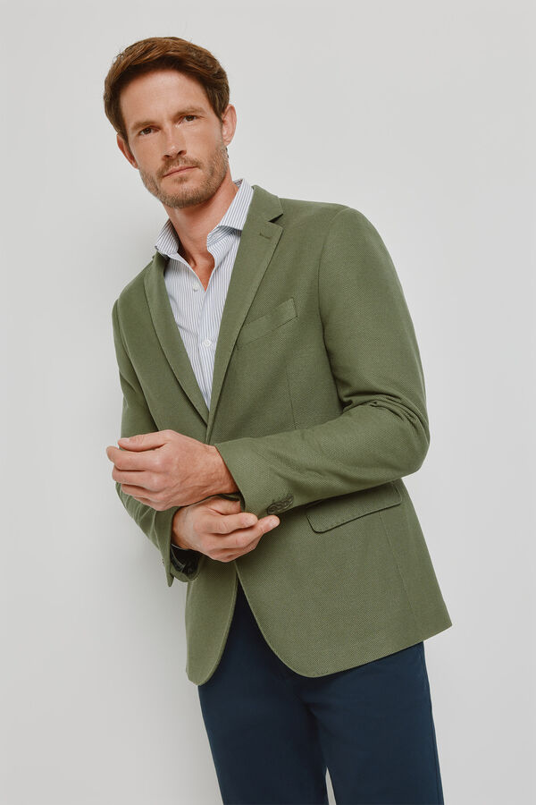 Milano Blazer de malha com estrutura C&aacute;qui