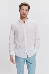 Milano Camisa Slub Lisa Blanco