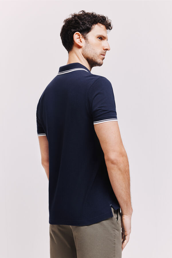 Pedro del Hierro Polo manga curta Marinho