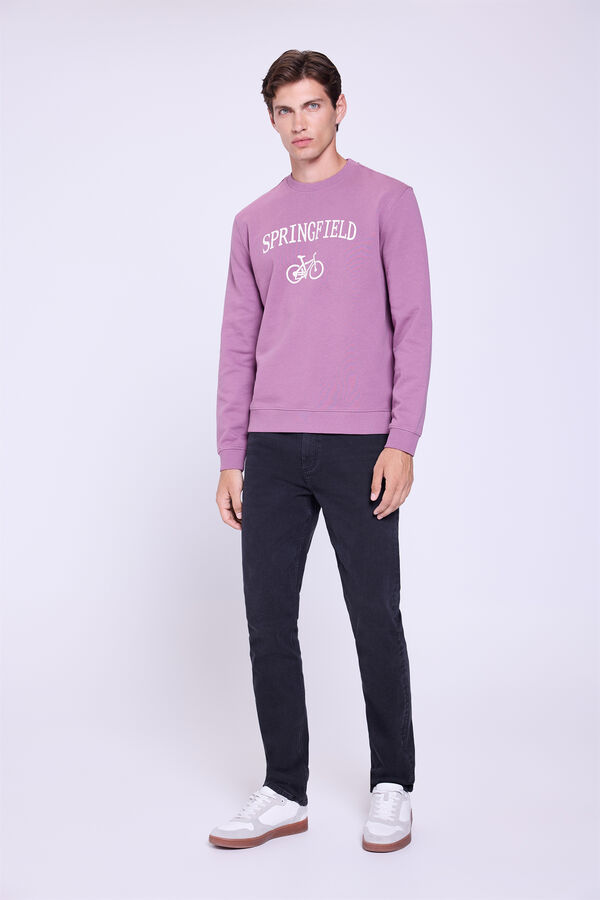 Springfield Sudadera Básica Print Naranja