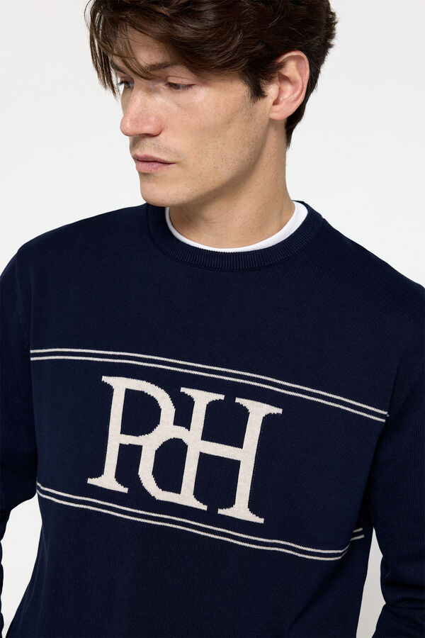 Pedro del Hierro Jersey Logo Jacquard Pedro del Hierro Navy