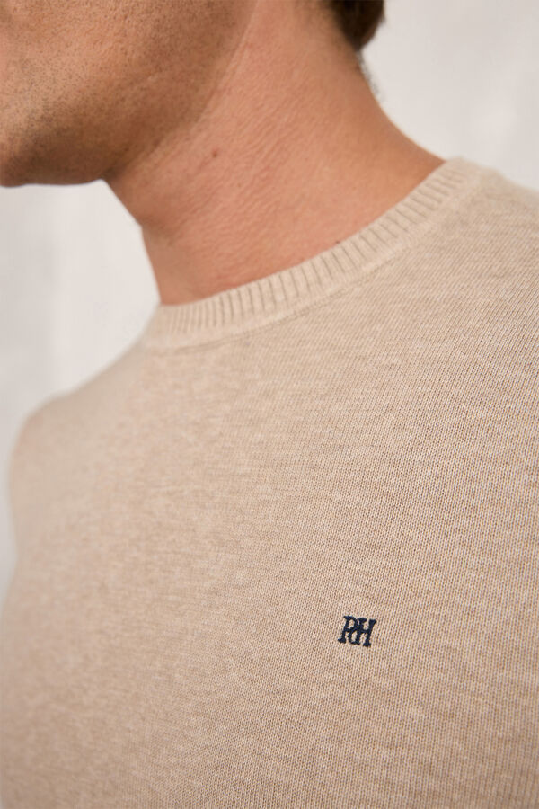 Pedro del Hierro Camisola básico redondo Bege