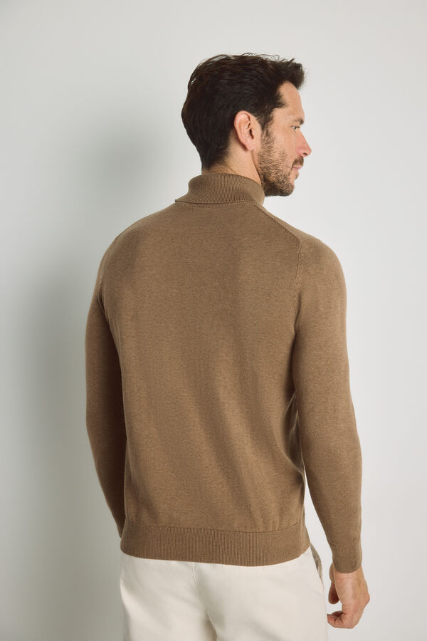 Milano Jersey cuello cisne Beige