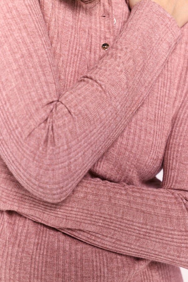 Milano Polo manga comprida Vinho