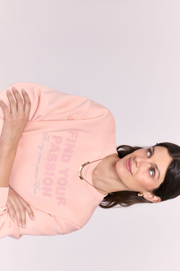 Milano Sweatshirt rosa com texto Rosa