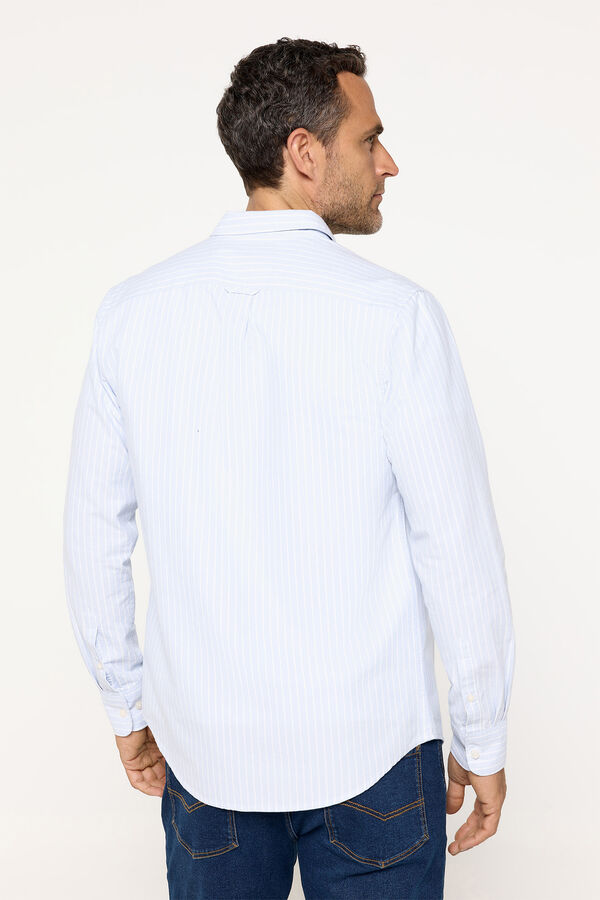 Milano Camisa oxford riscas Azul