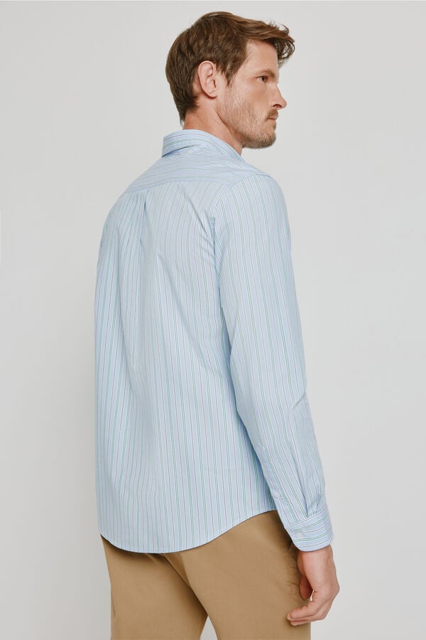 Springfield Camisa de riscas de manga comprida Verde