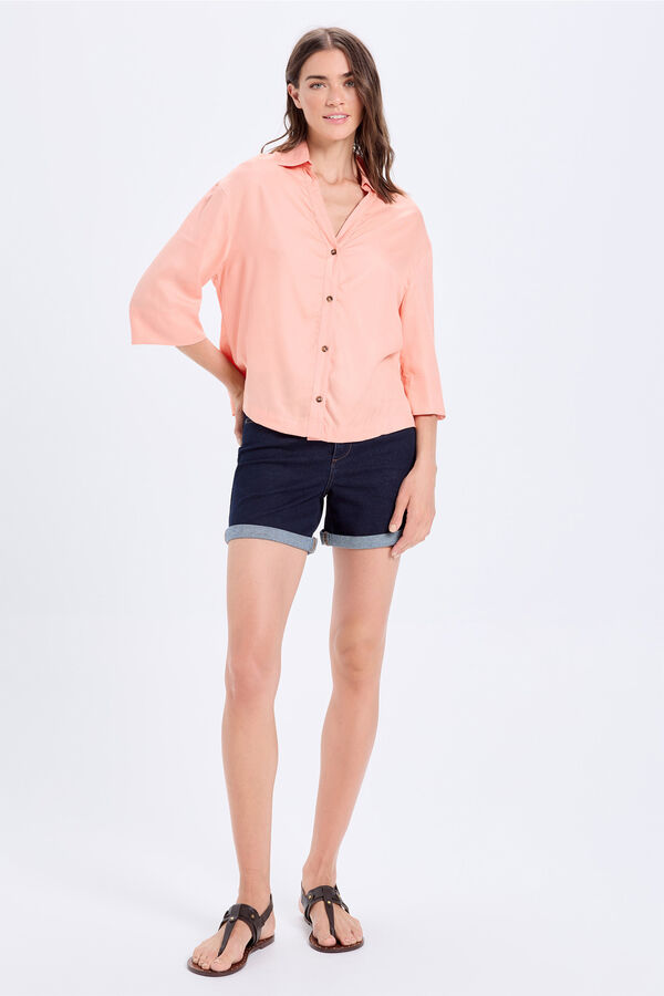 Milano Blusa cuello polo Coral