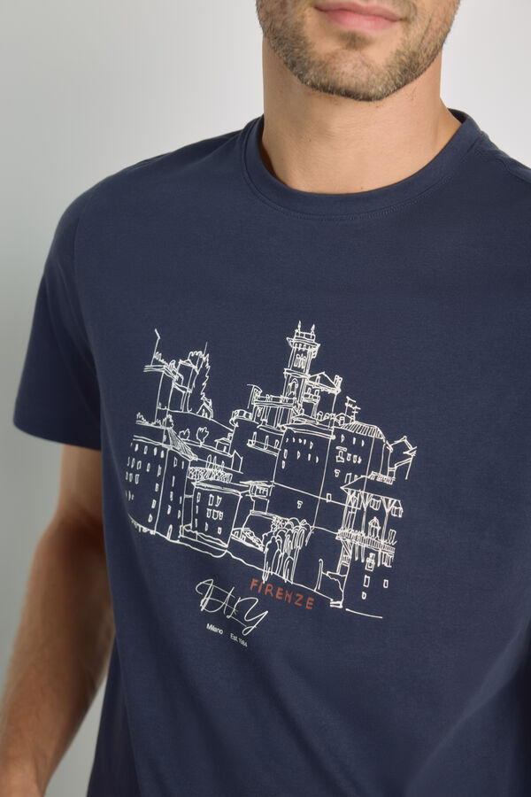 Milano T-shirt de manga curta Marinho