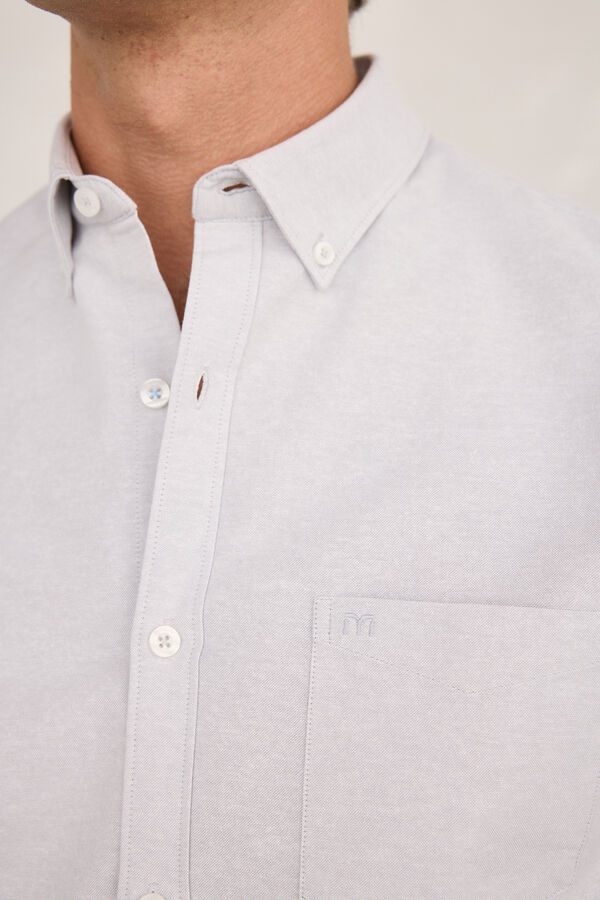 Milano Camisa Sport Oxford Gris Claro