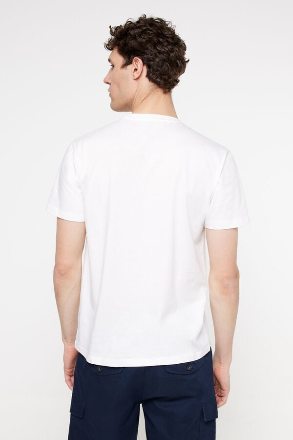 Fifty Outlet Camiseta manga corta estampado posicional Blanco