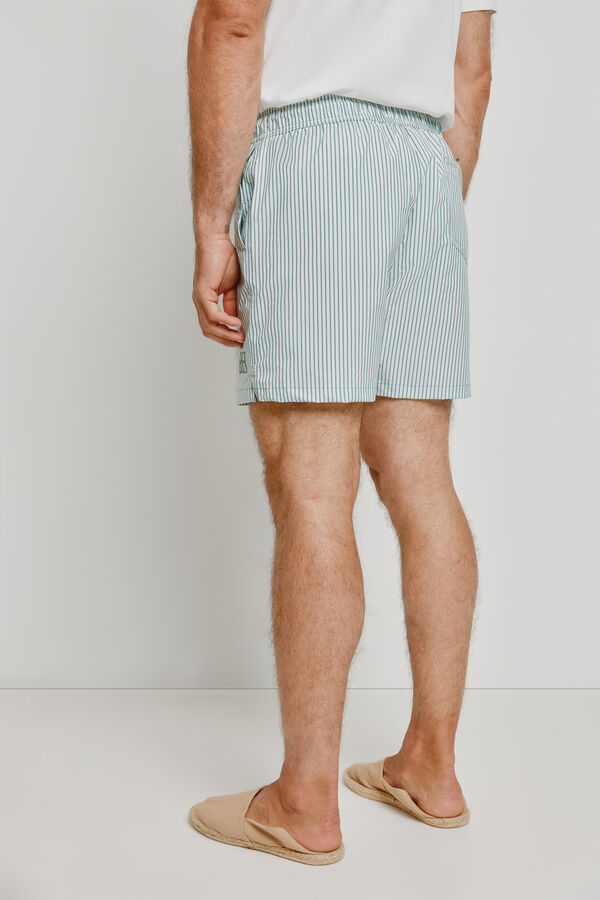 Pedro del Hierro Fato de banho &agrave;s riscas Azul