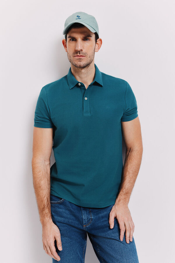 Milano Polo manga curta Azul