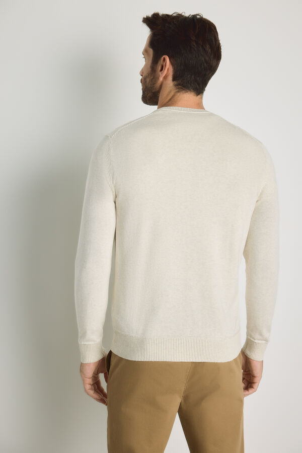Milano Camisola gola em bico Bege
