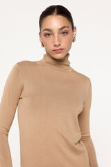 Milano Su&eacute;ter b&aacute;sico de gola Camel