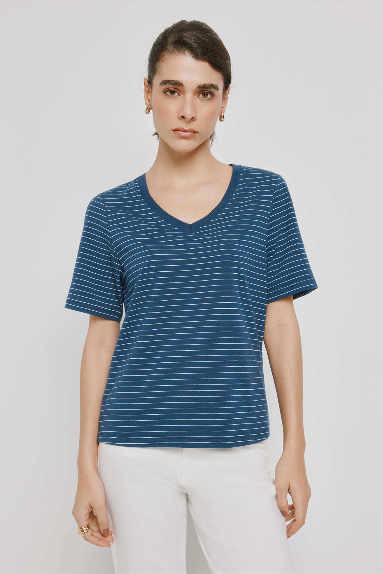 Milano T-shirt de manga curta &agrave;s riscas