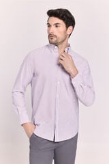 Milano Camisa de manga comprida &agrave;s riscas Vinho