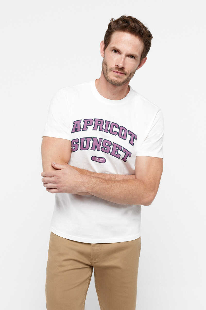 Fifty Outlet Camiseta manga corta confeccionada en 100% algodón. Print posicional en pecho blue