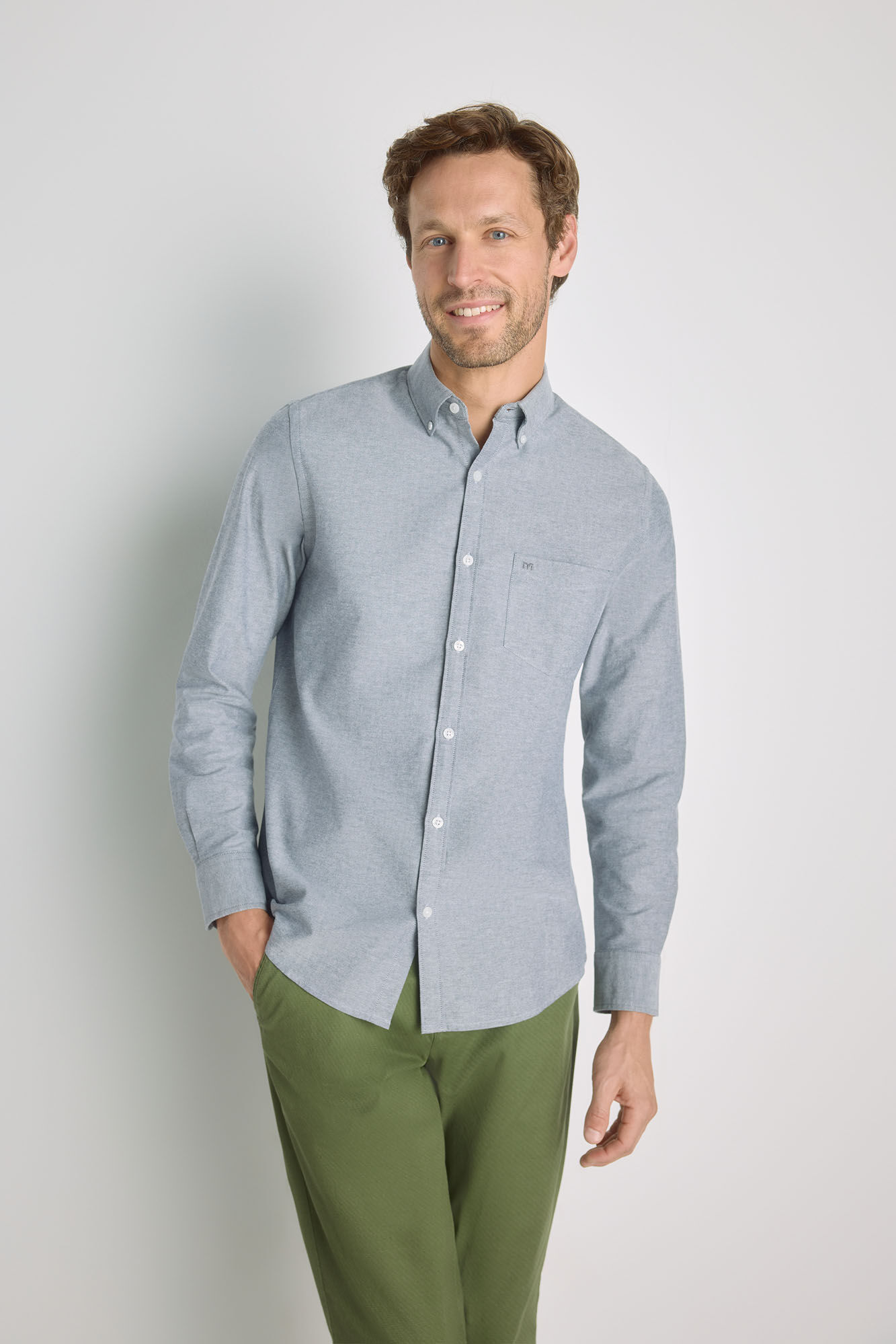 Milano Camisa lisa manga larga