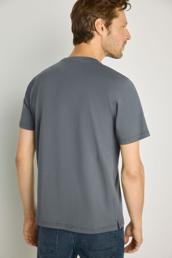 Pedro del Hierro T-shirt de manga curta estampada Cinzento oscuro