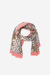 Milano Lenço com estampa animal Estampado bronzeada