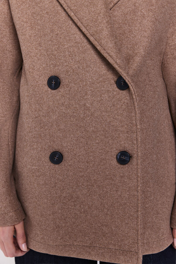 Milano Abrigo de paño corto color camel Beige/Camel