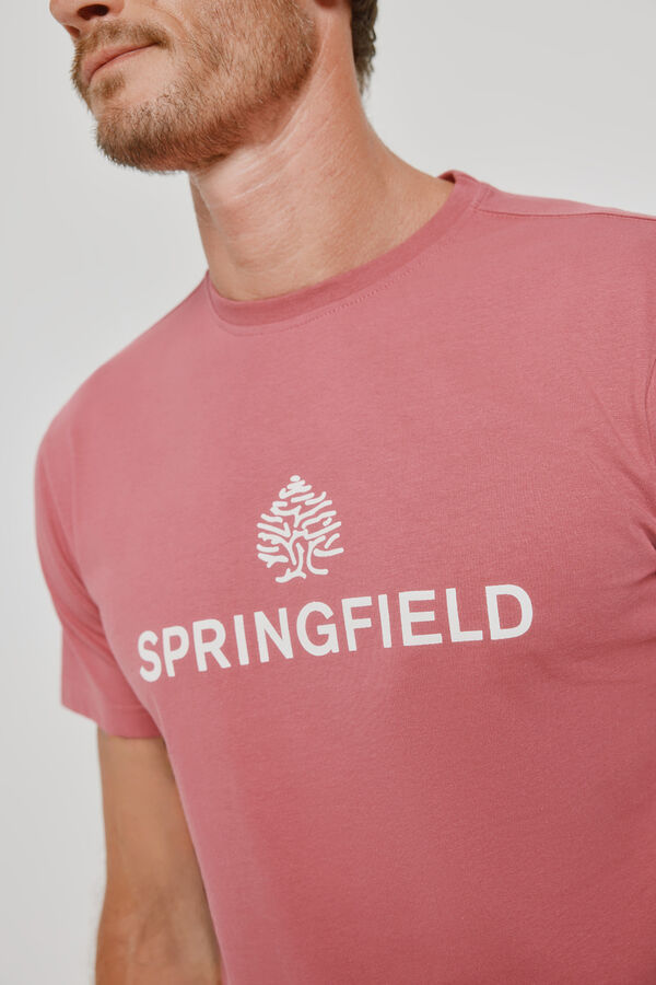 Springfield T-shirt de manga curta F&uacute;csia
