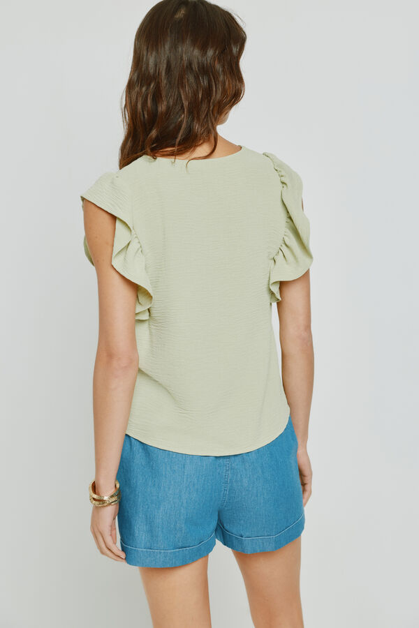 Milano Blusa com folhos Verde