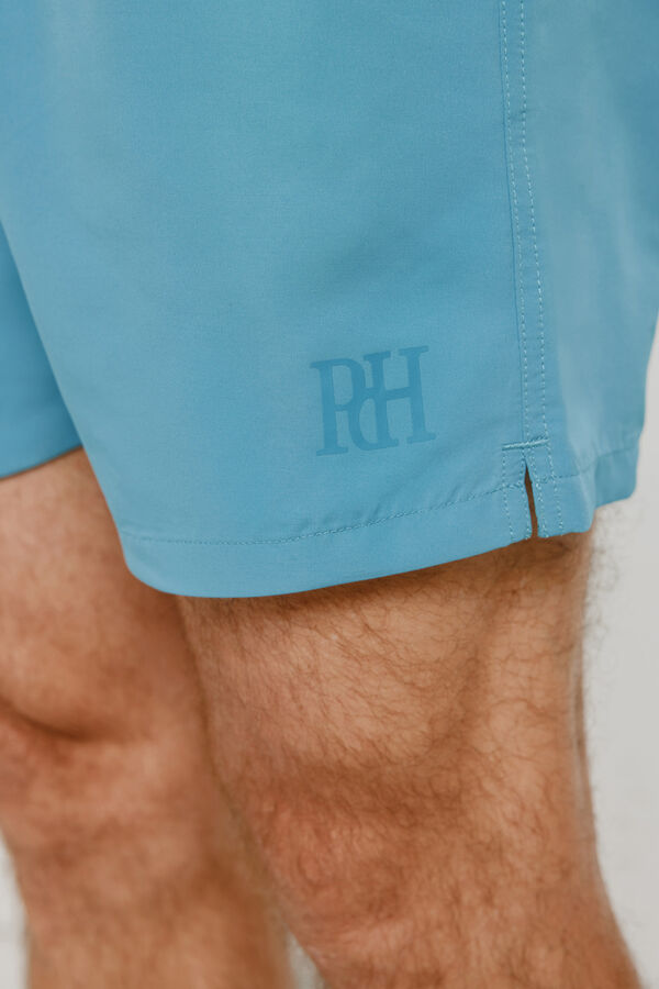 Pedro del Hierro Fato de banho liso Azul