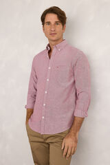 Milano Camisa Esportiva Oxford Bordeaux